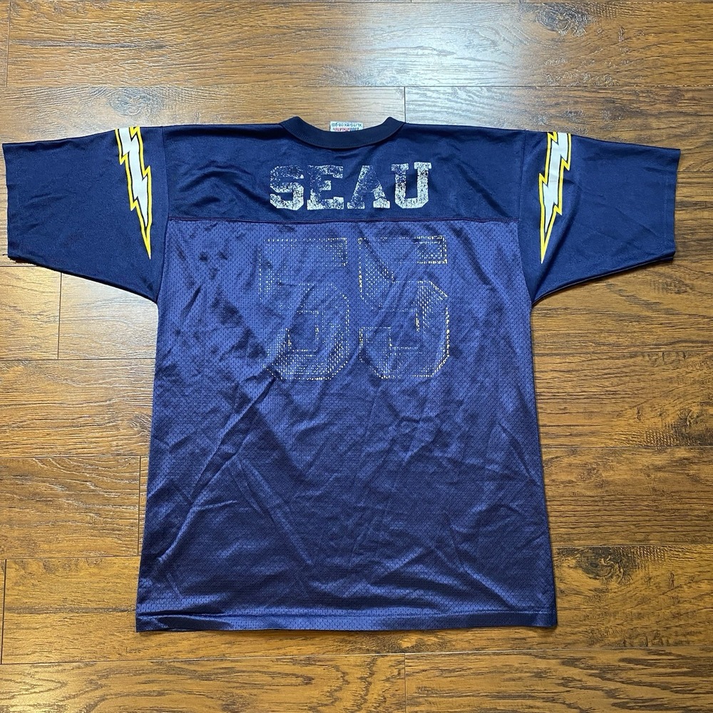 Vintage Logo Athletic San Diego Chargers Junior Seau 55 Jersey Kids XL 18-20